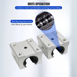 <strong>Linear</strong> <strong>Guide</strong> Rail SBR20-650mm 2 Pieces and 4SBR20UU Bearing <strong>Block</strong> <strong>Linear</strong> Slide Rail - Product Image 6
