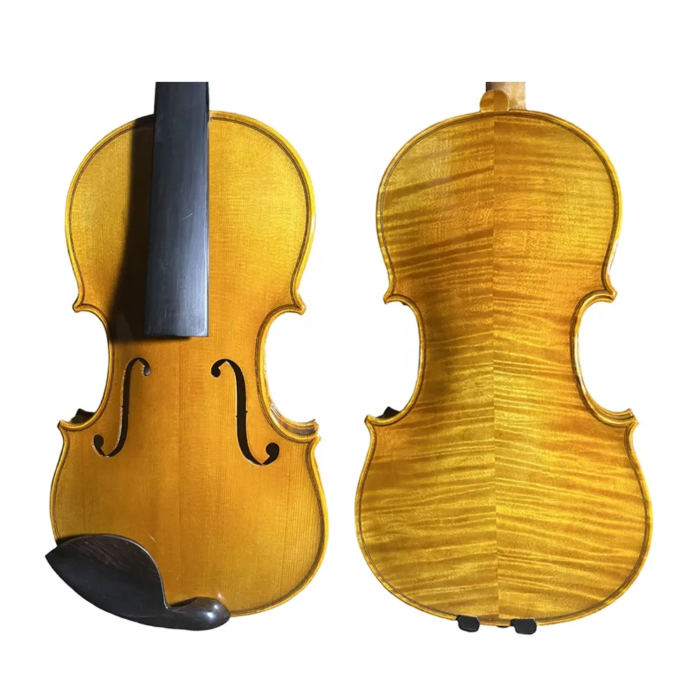 4/4 violino feito por luthier experiente boa qualidade handmade violino agradável cor marrom amarelo bom grão
