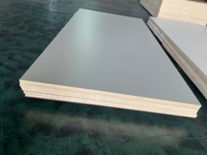 モダンデザイン防水無地グレーカラー4x8合板18mmメラミンラミネート合板ウォードレス用 - Product Image 2