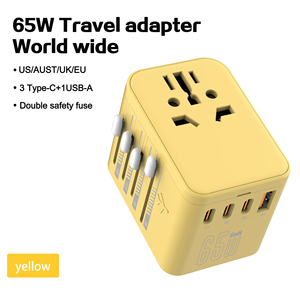 Venta caliente todo en uno enchufe adaptador de viaje universal con <span class=keywords><strong>USB</strong></span> y cargador de pared tipo <span class=keywords><strong>C</strong></span> 3.4A 100W 65W 35W 20W para Reino Unido UE EE. UU. AU - Product Image 4