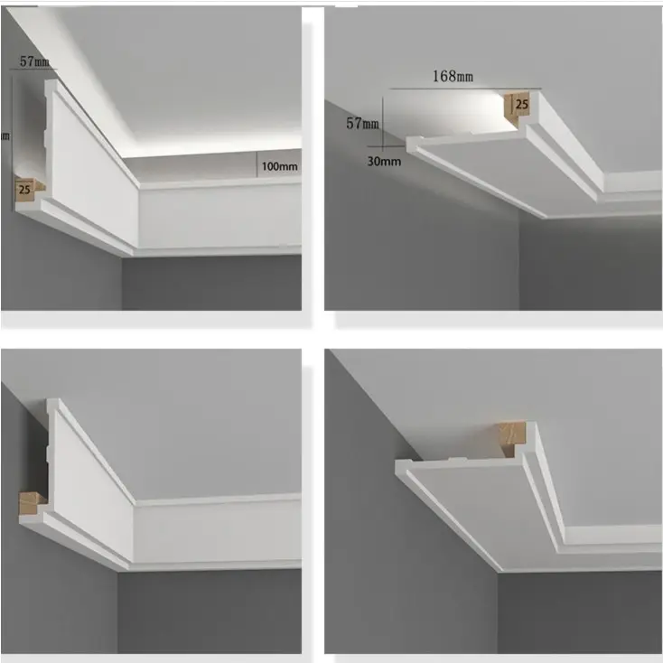 Caldo Soffitto Ornamenti di Alta Densità Bella Decorative PU Poliuretano gesso soffitto stampi