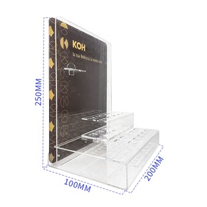 Cửa hàng bán lẻ cao trong suốt 2 tầng Acrylic sơn móng tay hiển thị tủ tùy chỉnh plexiglass Son môi hiển thị logo HD in - Product Image 6