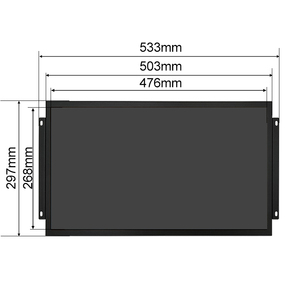 Monitor LCD Industrial HD VGA AV BNC de 23,6 pulgadas, carcasa metálica sin pantalla táctil, marco abierto, OEM, ODM, TFT integrado para escritorio - Product Image 3