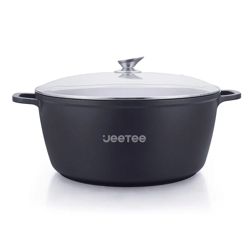 Jeetee Oem Royalty Lijn Gegoten Aluminium Non-stick Soeppan Warmer Schotel Elektrische Koken Potten En Pannen Set Braadpan voor Keuken