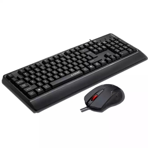 Teclado y ratón para oficina en casa, conjunto de teclado y ratón con cable para ordenador y pc - Product Image 1