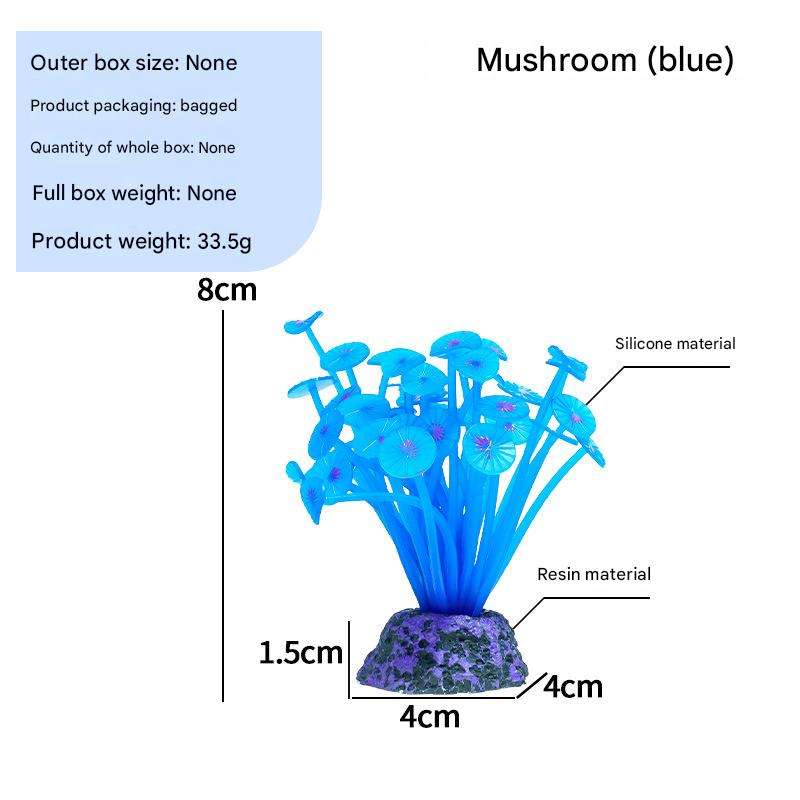 Round-leaf grass trident mushroom (blue)