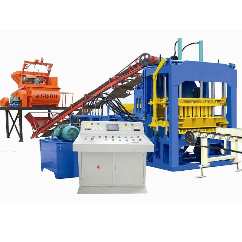 QTJ6-15 High Quality Cement Block Brick Production Moulding Making Machine Photos