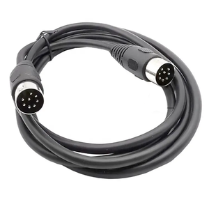迷你Din公5针6针7 8 9针插头连接器至Usb 6 Rca Midi电源扩展迷你音频电缆，用于计算机 - Product Image 1