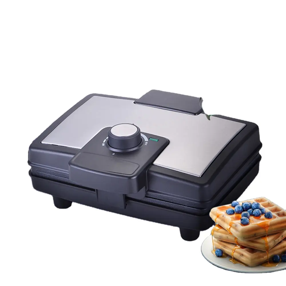 Elektrikli yapışmaz ızgara 2 dilimleri aperatif Mini Waffle makinesi profesyonel sandviç makinesi