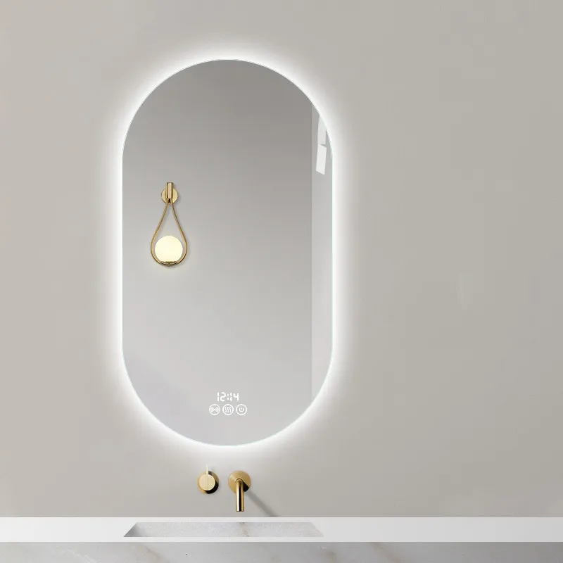 Espejo de baño ovalado miroir ovale, luz led para Baño