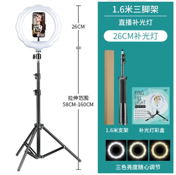 Luci di riempimento a fiore da 10 pollici + set di 1.6m