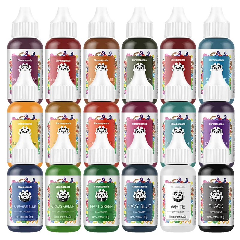 Chromapanda, mejor precio, 28 colores, grado alimenticio, líquido Soluble en aceite, 30g, pigmento comestible, tinte para alimentos para pastel, huevo de Pascua