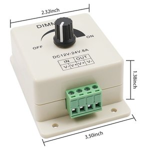 Выключатели со светодиодным индикатором DC 12V 24V 8A Регулируемая Яркость Диммер контроллер для лампы накаливания Газа Драйвер один цвет светодиодные ленты света - Product Image 2