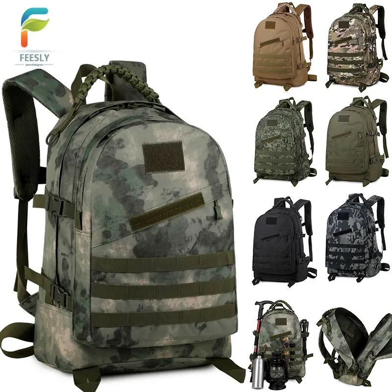 Hombres al por mayor moderna marca privada 1000d transpirable patrulla listo táctico ruck saco mochila lona verde 50l para comidas