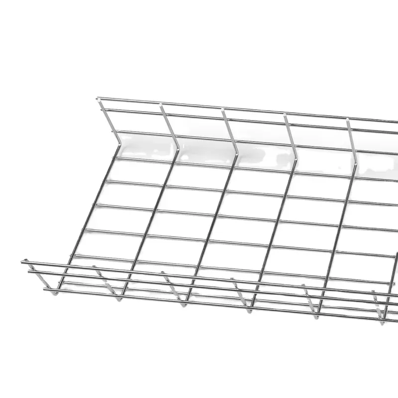 Bandeja de cable de malla de alambre de red Ningbo lepin bandeja de cable de cesta HDG EZ con cubiertas para sala de centro de datos FTTH