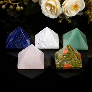 JD GEMS Bulk Atacado Pedra Natural Pyramid Decor Tamanhos Diferentes Cores e Materiais Adequado para Decorações - Product Image 3