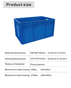 Durable PP Large Volume Plastic Turnover Box Heavy Duty <strong>Logistics</strong> Crate Transport <strong>Container</strong> - Product Image 6