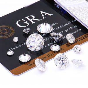 Оптовая продажа, Алмазный Муассанит 1CT-15CT, блестящий Ограненный, действительно D-VVS1 качество, сертификат GRA, белый Муассанит, свободный - Product Image 1
