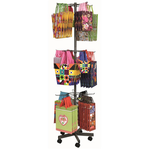 Geschenktaschen-Vorführregal Metall 3 Stufen rotierender mobiler Vorführständer rotierender freistehender für den Einzelhandel - Product Image 6