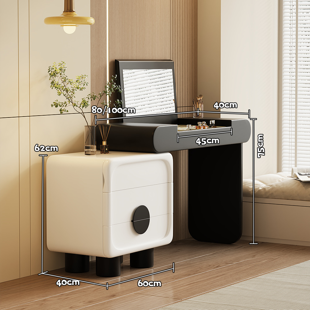 Vanité de 1,0 mètre + commode à trois tiroirs de 0,6 mètre