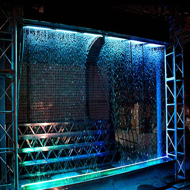 Cortina de água mágica para área externa, 3m, cachoeira, chuva, gráfico digital, cortina de água, para áreas externas, show decorativo