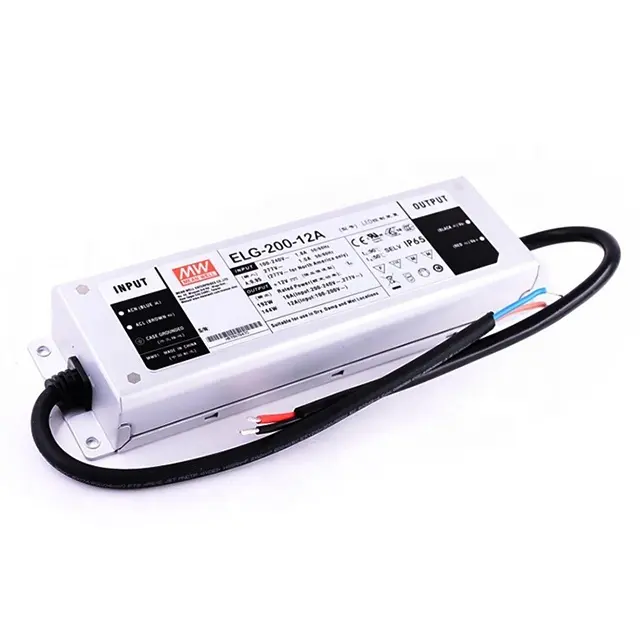 Originele Mean Well ELG-200-24 200W 24V Constante Spanning + Constante Stroom Led Driver Enkele Uitgang Dali Schakelende supply