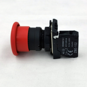 22mm緊急プッシュボタンスイッチスプリングリターン、赤いプッシャー付き40mm1NC XB5 AC42pusボタン緊急スイッチ - Product Image 3