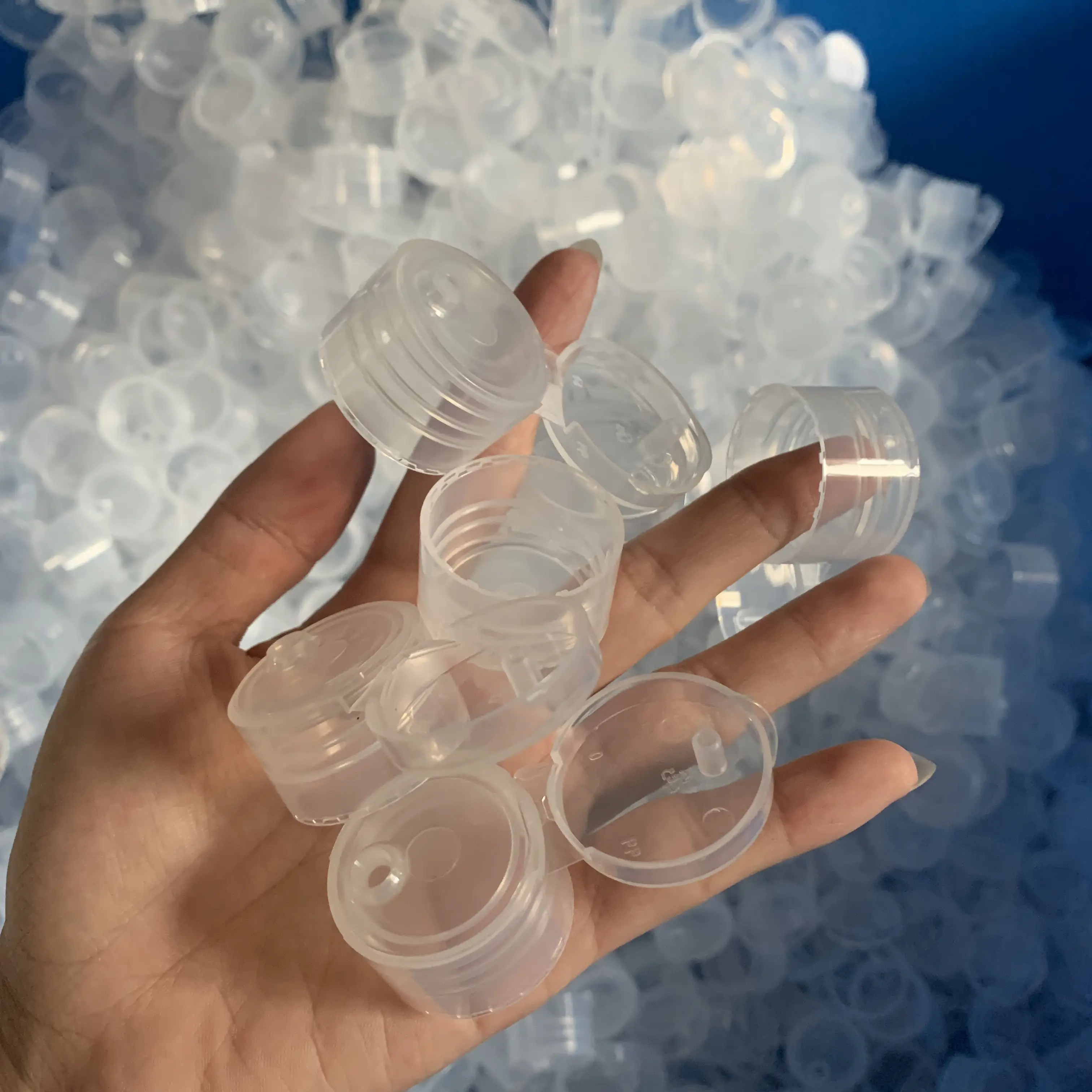 24/410 Pp Witte Plastic Flip Top Caps Voor Pet Handdesinfecterend Gel Flessen/Plastic Schijf Sluiting