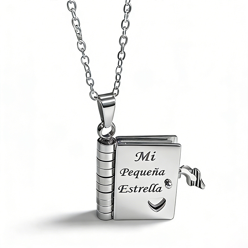 Collar estilo español plateado 06-2 para hijas.