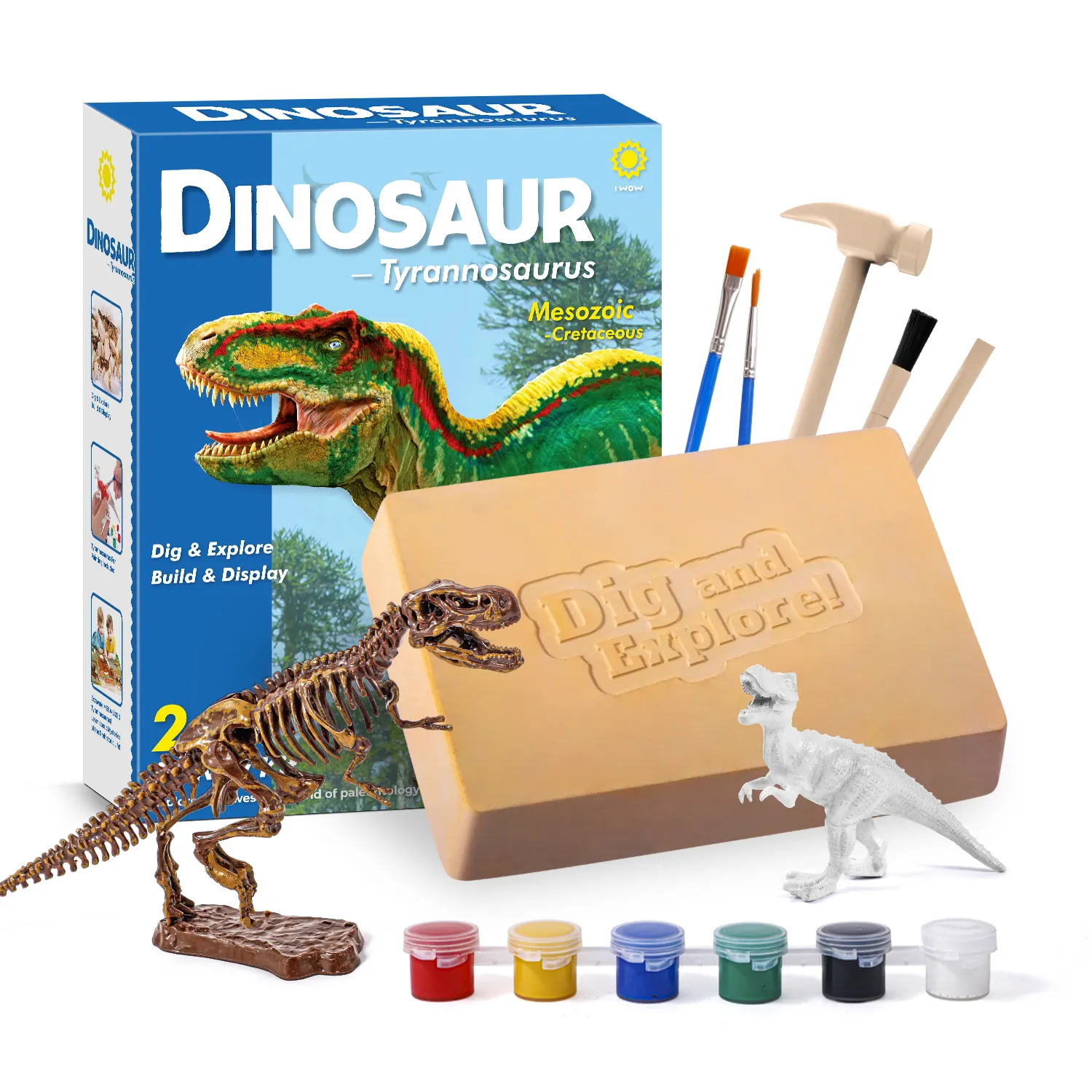 La migliore vendita stelo scienza Kit regali Dino modello diverso scavare Kit dinosauro fai da te disegno giocattoli ciechi scatola giocattolo per bambini