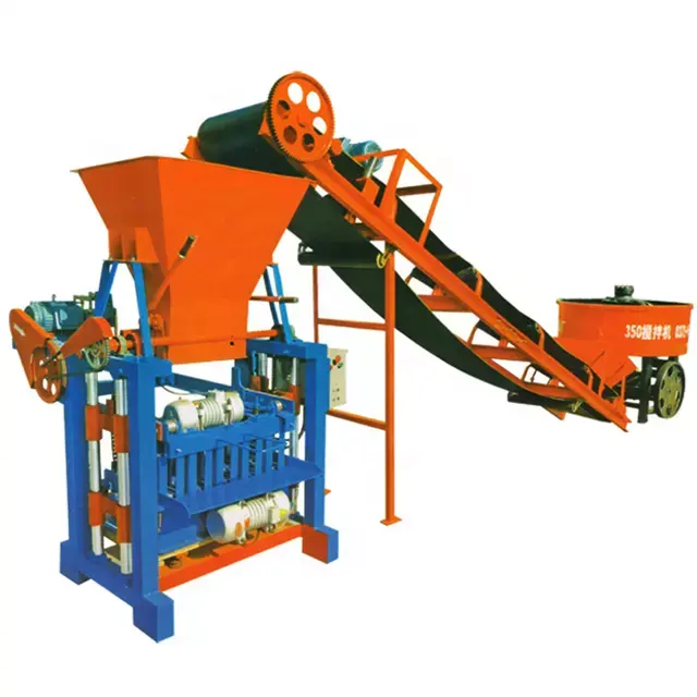 Macchina automatica per la formatura di blocchi di cemento qt4-24 macchina per la produzione di mattoni di cemento