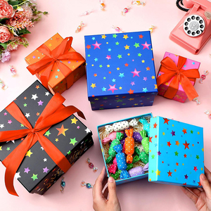 5 verschiedene Größen Square Nesting Geschenk boxen Geschenk box mit Deckel für Hochzeits feier Geschenk verpackung - Product Image 1