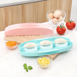 キッチン3in1手動プレス餃子型プラスチック手動3ヘッド餃子型家庭用DIYクイック餃子メーカー型 - Product Image 4