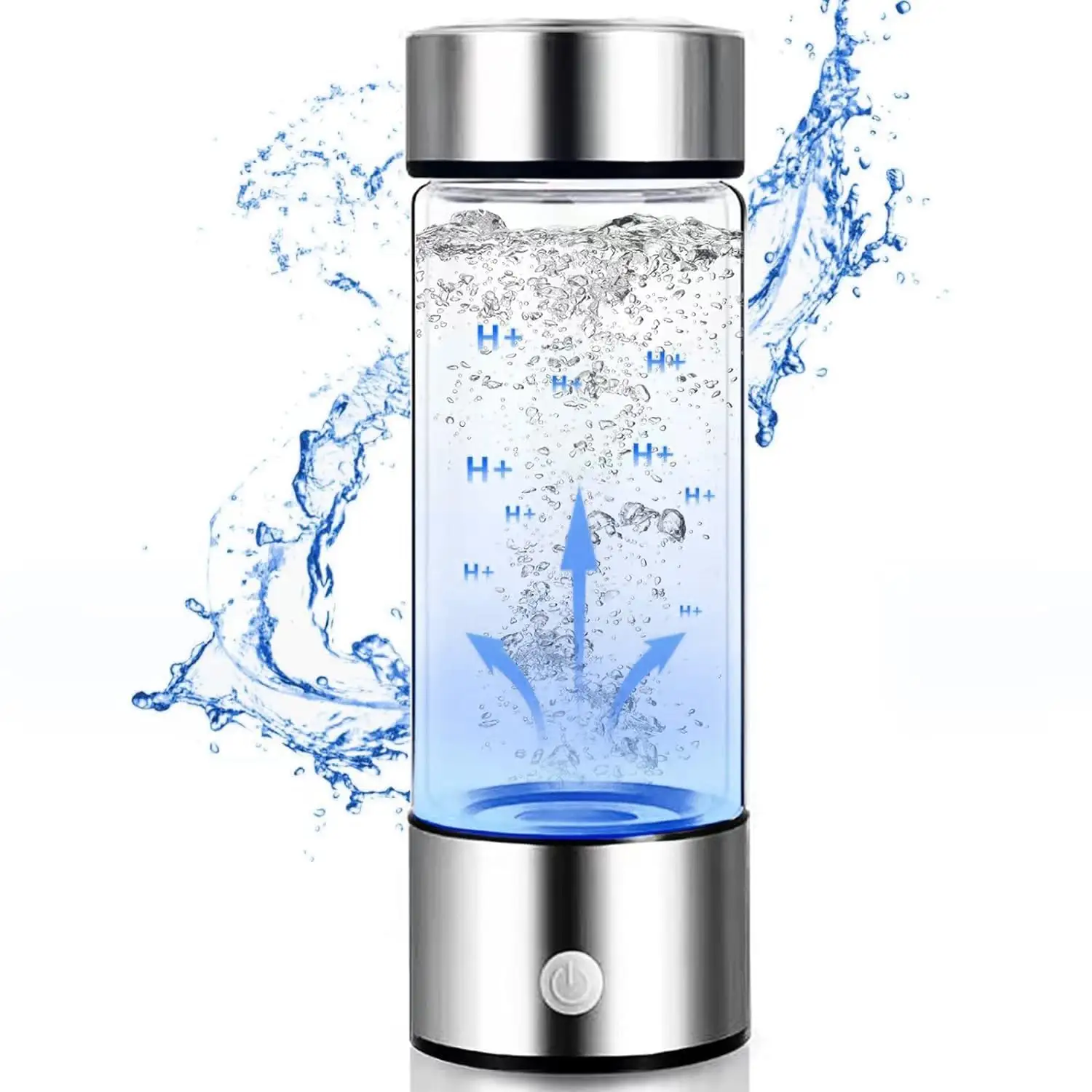 2024 nueva máquina ionizadora de agua de hidrógeno portátil taza de Salud de vidrio de agua rica en hidrógeno máquina generadora de agua de hidrógeno