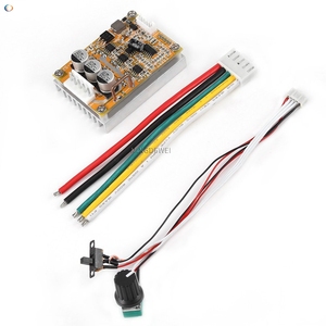 ブラシレスモーターコントローラー、5V-36V 350W DCブラシレスモーターコントローラーBLDCPWMドライバーボード、ケーブルコントロールボードモジュール付き - Product Image 1