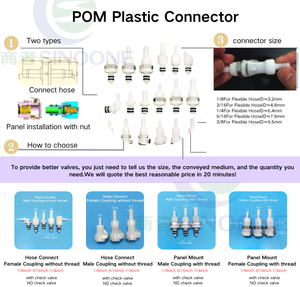 Sinoone nhỏ lỗ hose barb In-Line khớp nối cơ thể nam chèn nữ nhựa nhanh chóng ngắt kết nối phụ kiện với van kiểm tra - Product Image 2