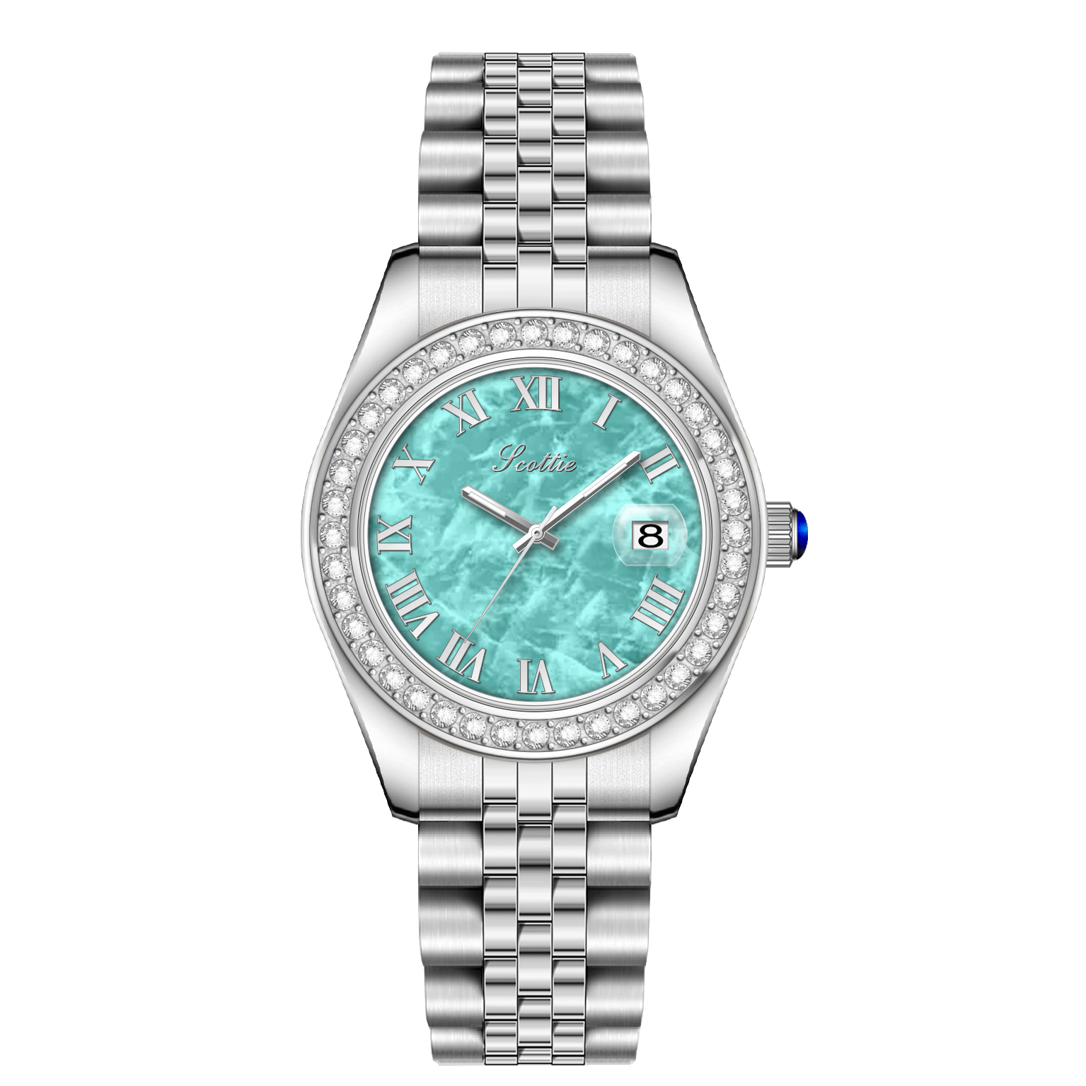 Silver+blue