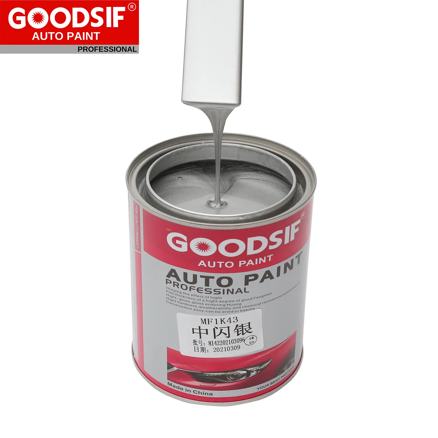 Acrílico 1K Car Black Paint Basecoat Automotive Paint Primer com High Gloss Clear Coat