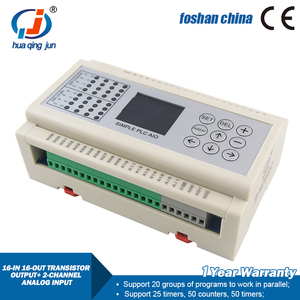 Huaqingjun 16 Ingressi 16 Uscite Transistor di Uscita PLC Più 2-Channel Ingressi Analogici 0-20mA 4-20mA DC24V PLC per il Sensore - Product Image 3