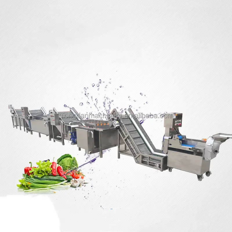 Высококачественная машина для очистки фруктов и овощей cair bubble линия для обработки овощей стиральная сушильная машина для резки цена