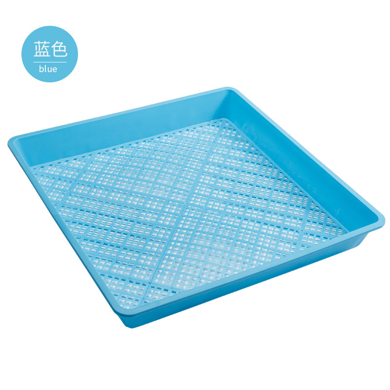 Plateau carré - bleu - matériau vierge - 42*42*5,5 cm