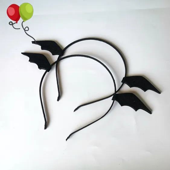 1pair Cute Women Girl Headbands Halloween Animal Horn Devil Wings Bat Cosplay Hairband Hair Band Costume Party H0031-1