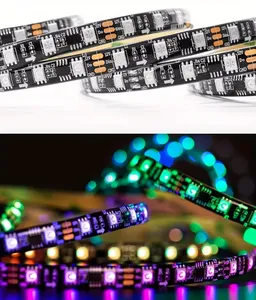 WS2811 IC striscia Led 12V 24V SMD5050 RGB 30/60/96Led/m larghezza 10mm pixel programmabile magia indirizzabile striscia di luce 2811 flessibile - Product Image 4