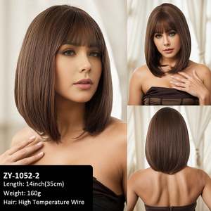 <strong>Export</strong> new wig foreign trade in Europe and the United States wind half coloring eight <strong>bangs</strong> 45cm high temperature wire wig - Product Image 6