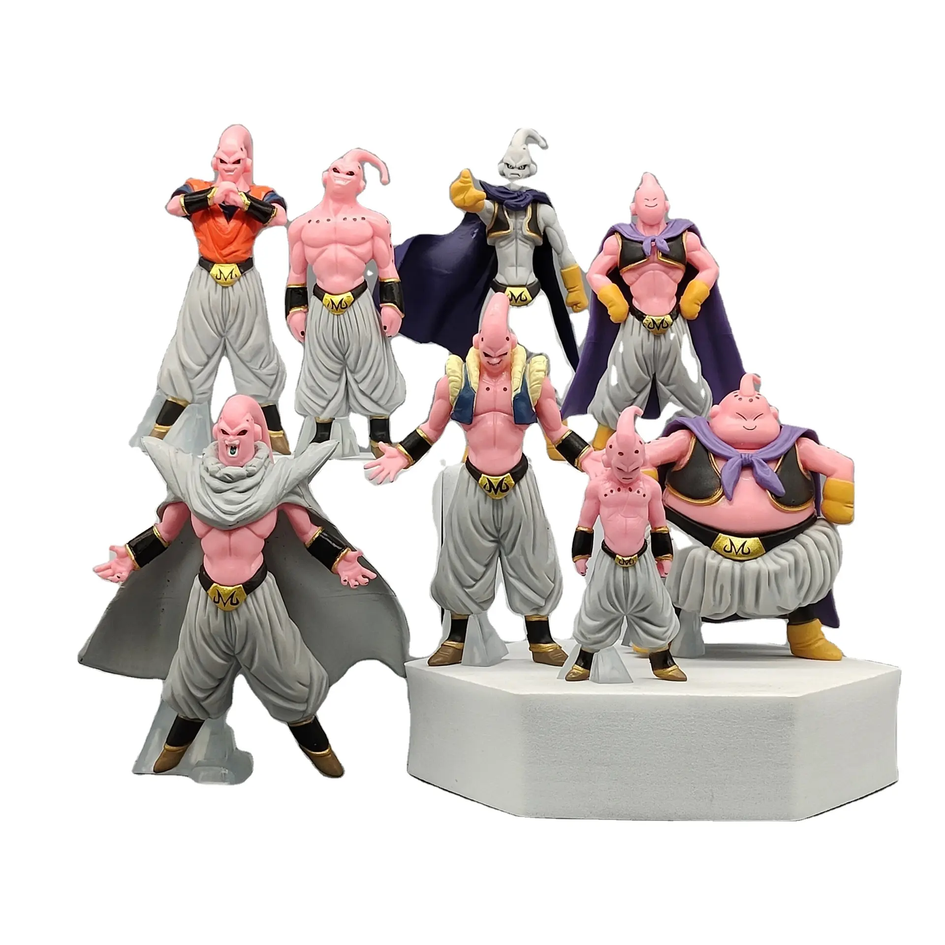 Figura de ação de anime majin buu, conjunto de figuras de ação japonesas de dragon z ball, 8 peças