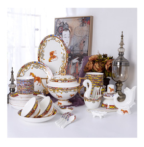 Wholesale Jingdezhen Dinnerware Set <strong>Ceramic</strong> 60pcs Porcelain Flatware European-style Tableware Dish Set - Product Image 1