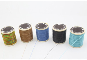 Leather Line Waxed Cord Thread <strong>String</strong> Strap for Jewelry Making DIY Bracelet Supplies with Dyed <strong>Pattern</strong> Necklace Rope - Product Image 5
