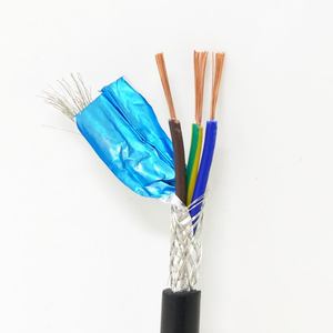2つのコアRVVP2*0.3 <span class=keywords><strong>0.5</strong></span> 0.75 1.0mm缶詰銅ストランド絶縁アルミ箔編組シールドケーブル