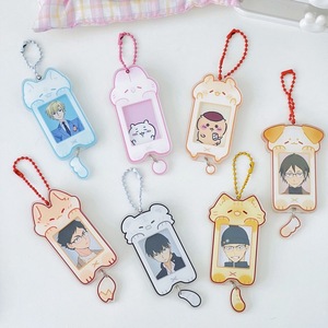 No <strong>Minimum</strong> Acrylic Pc Holders <strong>Customize</strong> Acrylic Photo Card Holder <strong>Keychains</strong> with Ball Chain - Product Image 4