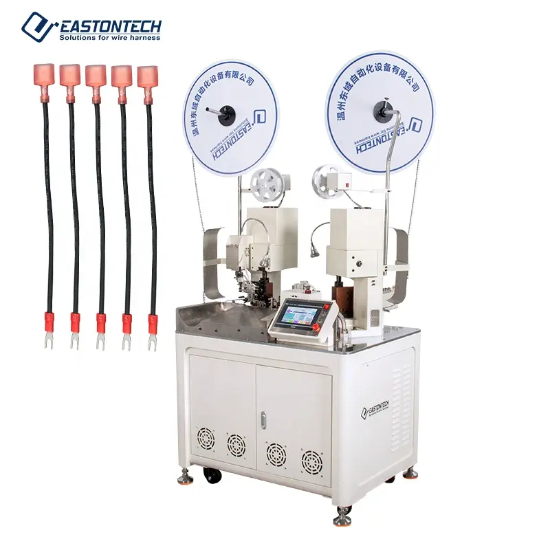 EW-22D Automatische Voorgeïsoleerde Draad Terminal Strippen Krimpen Buisvormige Terminal Ferrule Strip Twist Crimp Machine